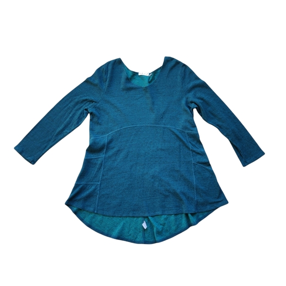 Habitat Turquoise Long Sleeve Flowy Top